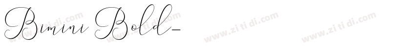 Bimini Bold字体转换